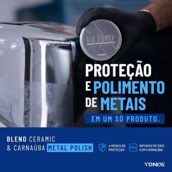   Vonixx Blend Ceramic & Carnauba Metal Polish  – Seramikli ve Carnauba Özlü Krom - Metal Temizleme , Parlatma ve Koruma Cilası - 150 ml